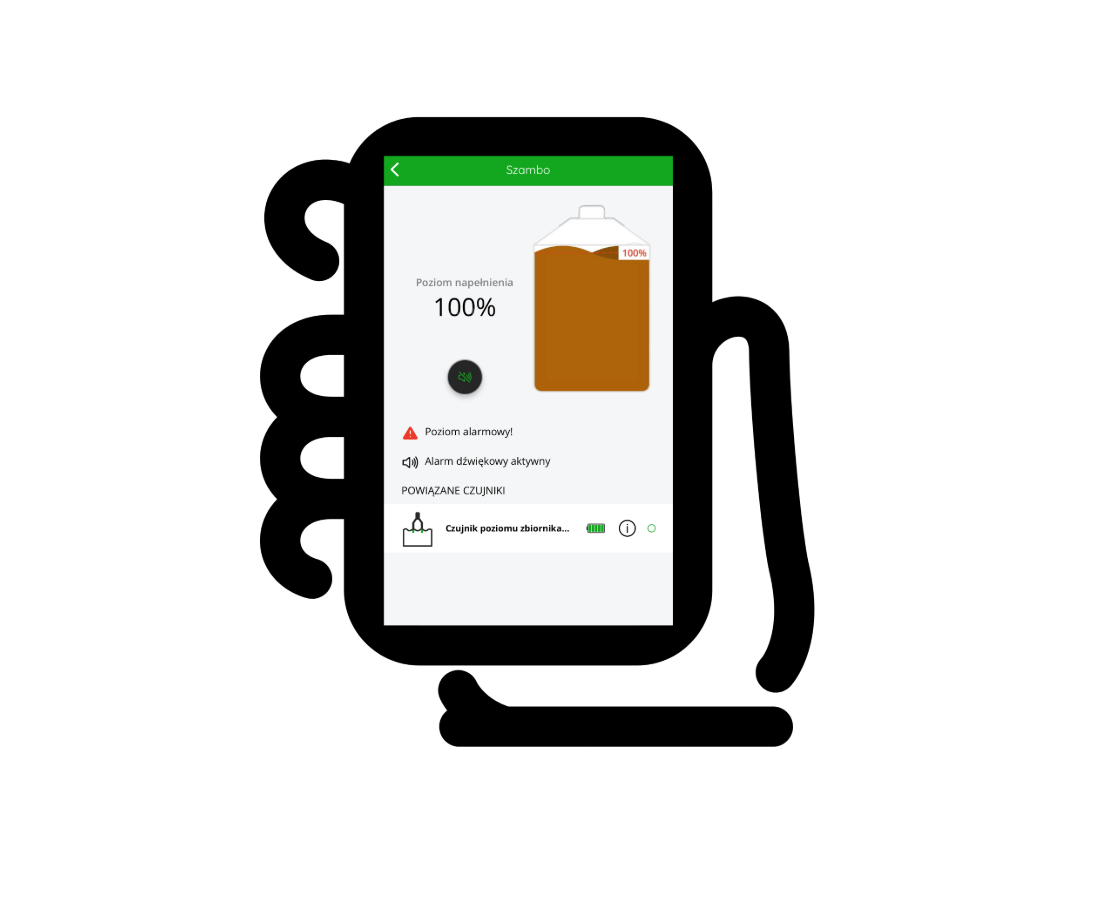 ALERT RC1 powiązany z aplikacją SUPLA na smartfonie