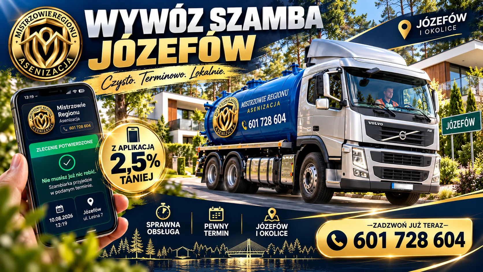 Wywóz szamba Józefów – Mistrzowie Regionu