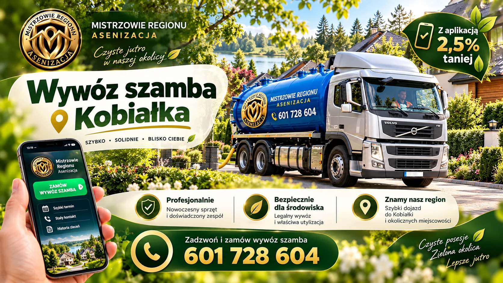 Wywóz szamba Kobiałka – Mistrzowie Regionu