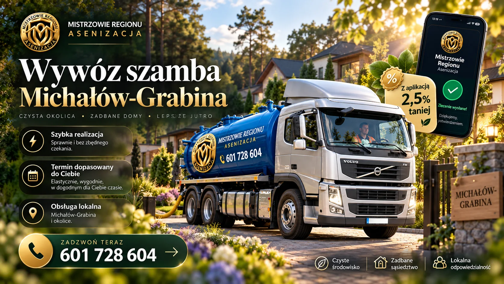 Wywóz szamba Michałów-Grabina – Mistrzowie Regionu