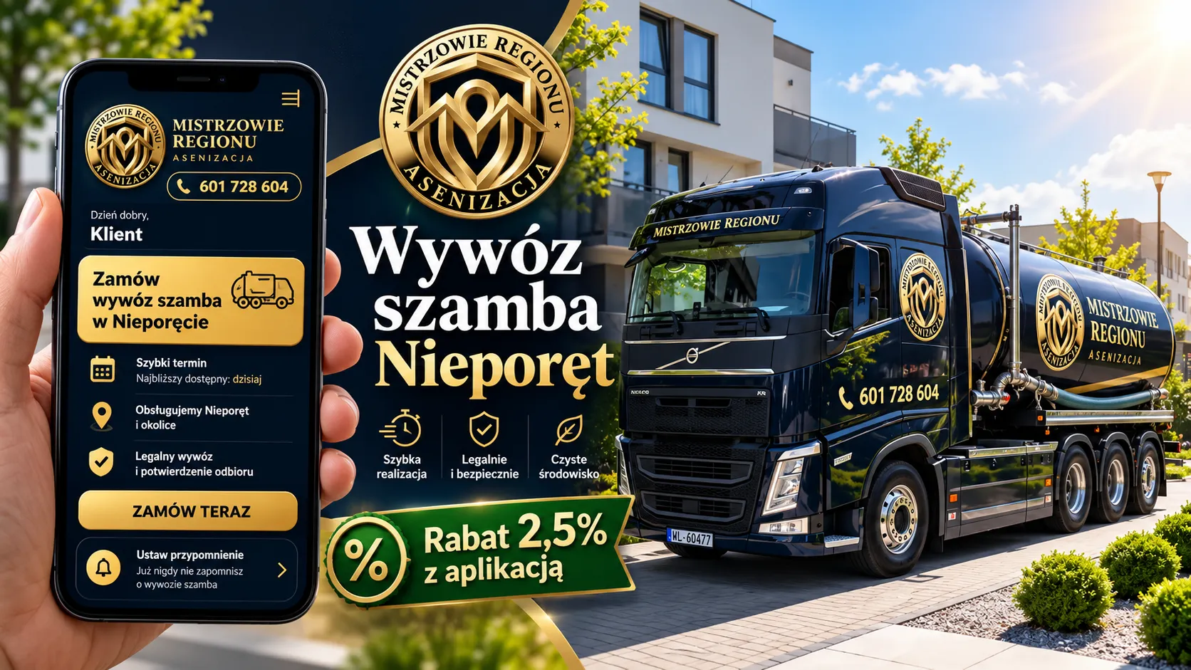 Wywóz szamba Nieporęt – Mistrzowie Regionu