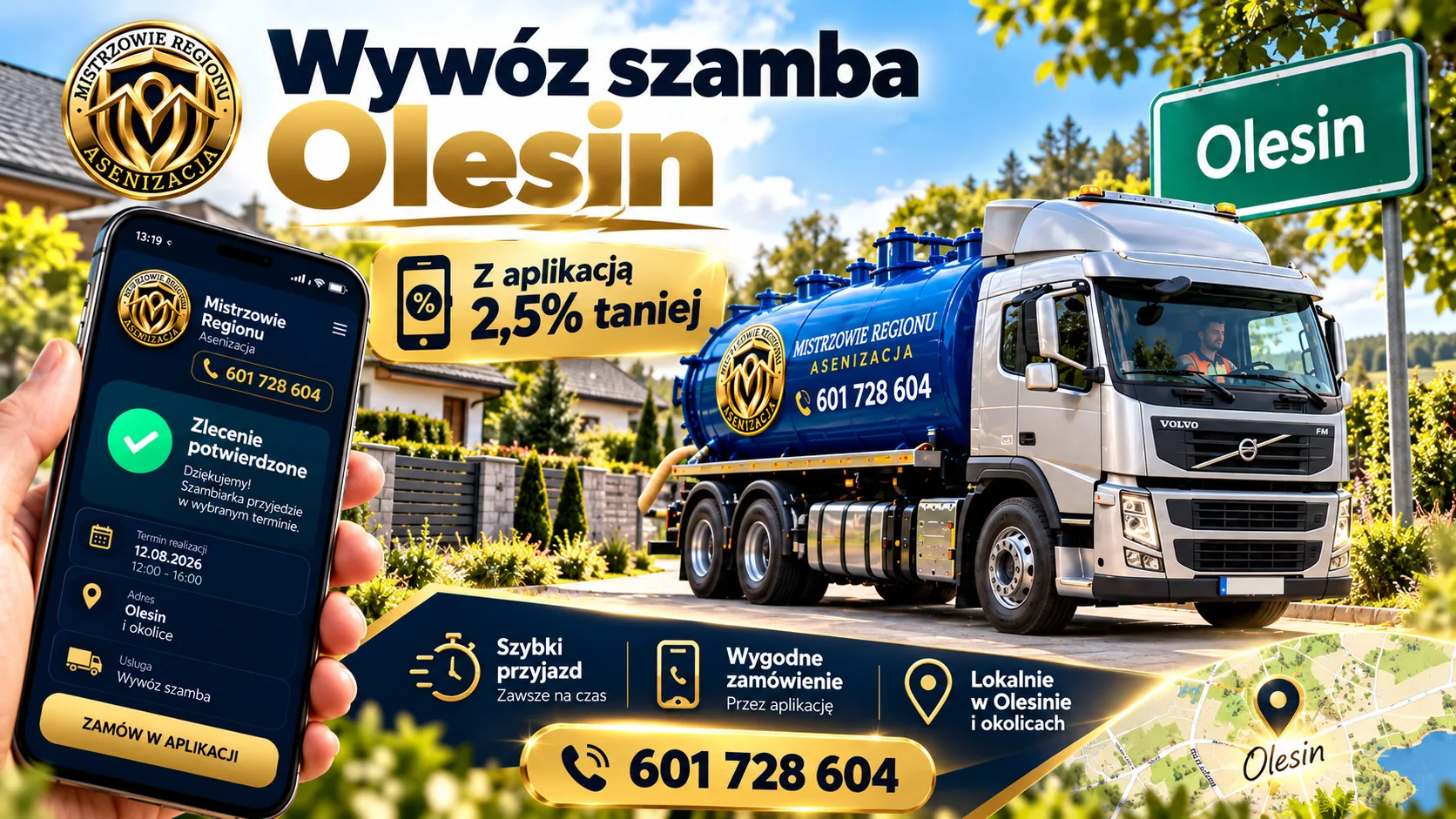 Wywóz szamba Olesin – Mistrzowie Regionu