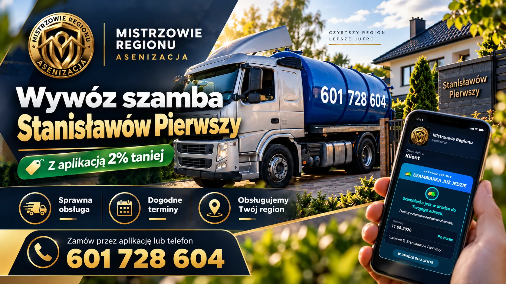 Wywóz szamba Stanisławów Pierwszy – Mistrzowie Regionu