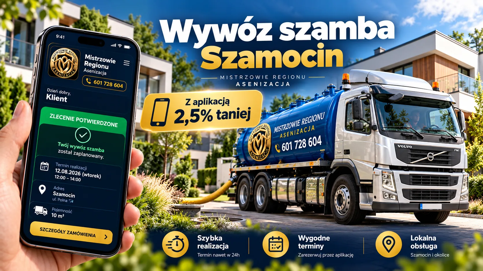 Wywóz szamba Szamocin – Mistrzowie Regionu